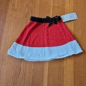 NEW Planet Gold Junior S Santa Knit Mini Skirt Red Elastic Waist Sequin Bow